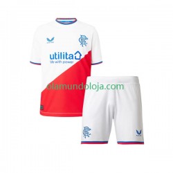 Camisola Rangers Criança Equipamento Segundo 2022-2023 Manga Curta